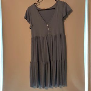 Babydoll blue tiered dress